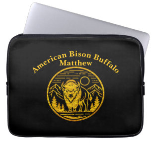 Capa Para Notebook Majestade Bison na Paisagem de Montanha