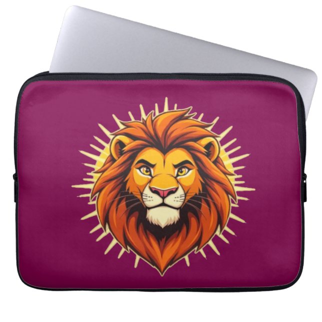 Capa Para Notebook Majestic Lion – King of Power and Authority (Frente)