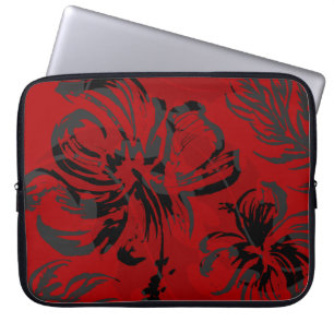 Capa Para Notebook Makole Hibiscus Floral Havaiana Neoprene Wetcase