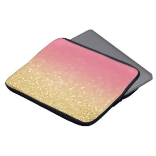 Capa Para Notebook Mala de Bolsa de laptop com Brilho Dourado moderno