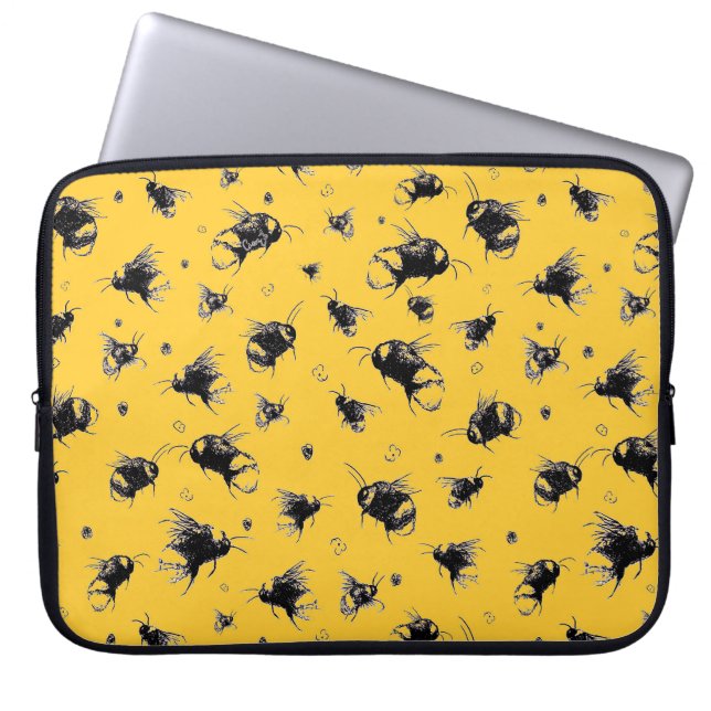 Capa Para Notebook Mala de Laptop de abelhas divertida | Presente de  (Frente)