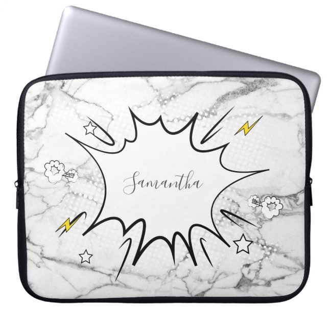 Capa Para Notebook Mala de Laptop do Marble Comic Book Personalizada (Frente)