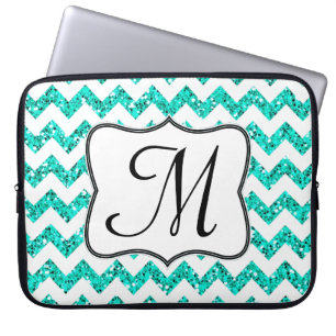 Capa Para Notebook Mala de Laptop Moderno Chevron Monograma de 15 pol