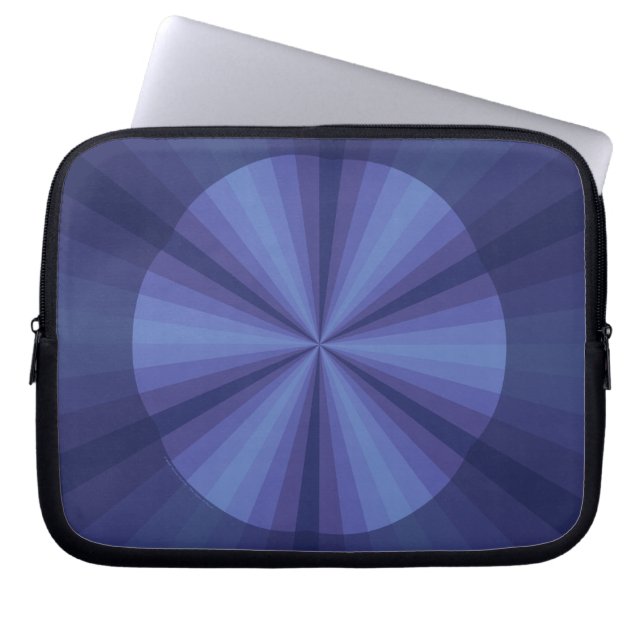 Capa Para Notebook Mala do Laptop azul de ilusão óptica (Frente)