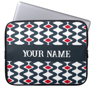 Capa Para Notebook Mala Laptop azul ondulada