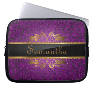 Capa Para Notebook Mala Protetora De Glitz De Disco Com Sequência De