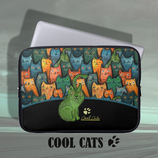Capa Para Notebook Maleta do notebook do Laptop de padrão de gatos le