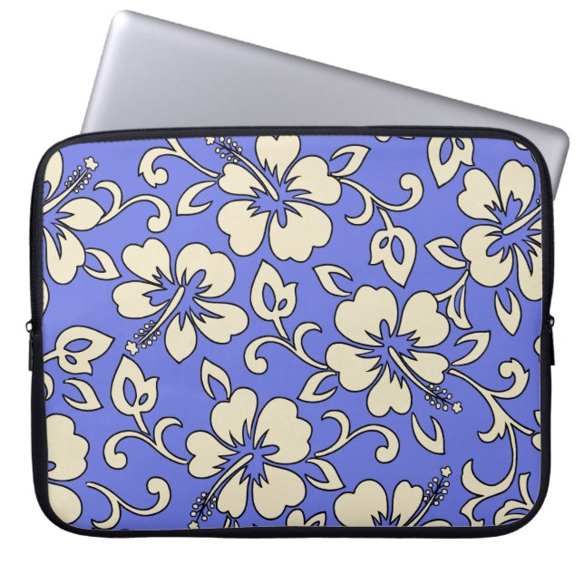 Capa Para Notebook Malia Hibiscus Havaiano Neoprene Wetcase (Frente)
