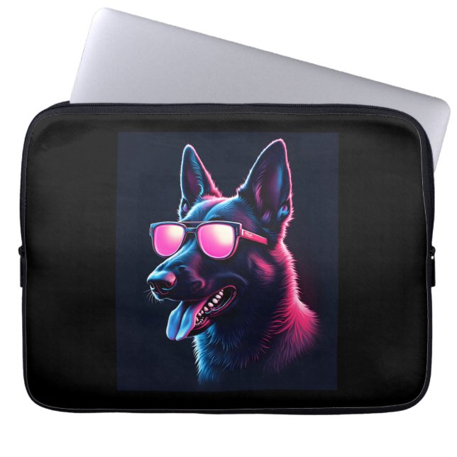 Capa Para Notebook Malinois belgas Cães Malinoiss T-Shirt Belga (Frente)