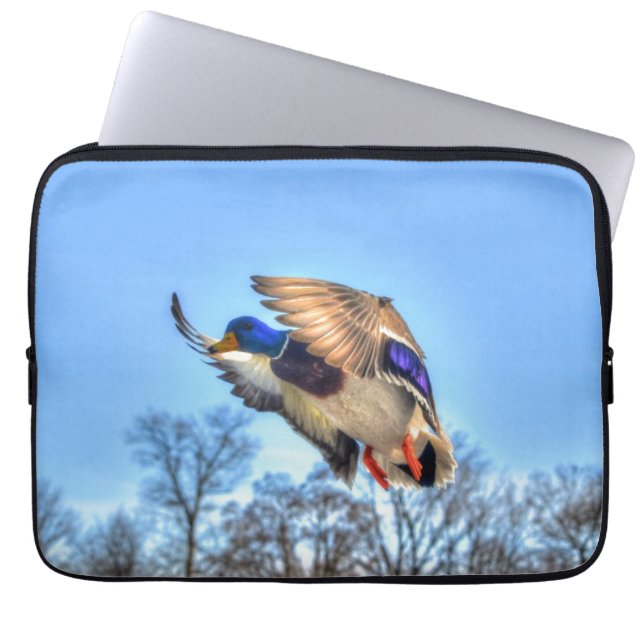Capa Para Notebook Mallard Duck Wildlife Foto para amantes de aves (Frente)
