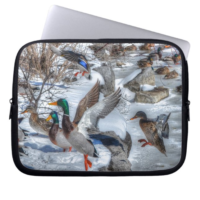 Capa Para Notebook Mallard Duck Wildlife Foto para amantes de aves (Frente)