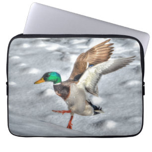 Capa Para Notebook Mallard Duck Wildlife Foto para amantes de aves