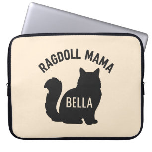 Capa Para Notebook Mama Gato Silhueta Ragdoll Nome Personalizado