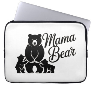 Capa Para Notebook Mama Urso com Filhotes Família de Ursos Fofa