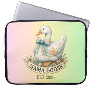 Capa Para Notebook Mamãe Gansa Fofa Animal de Fazenda Vintage Mãe Gan