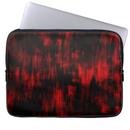 Capa Para Notebook Manchas ranhuras em vermelho vivo e preto