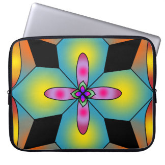 Capa Para Notebook mandala colorido em estilo de azulejo