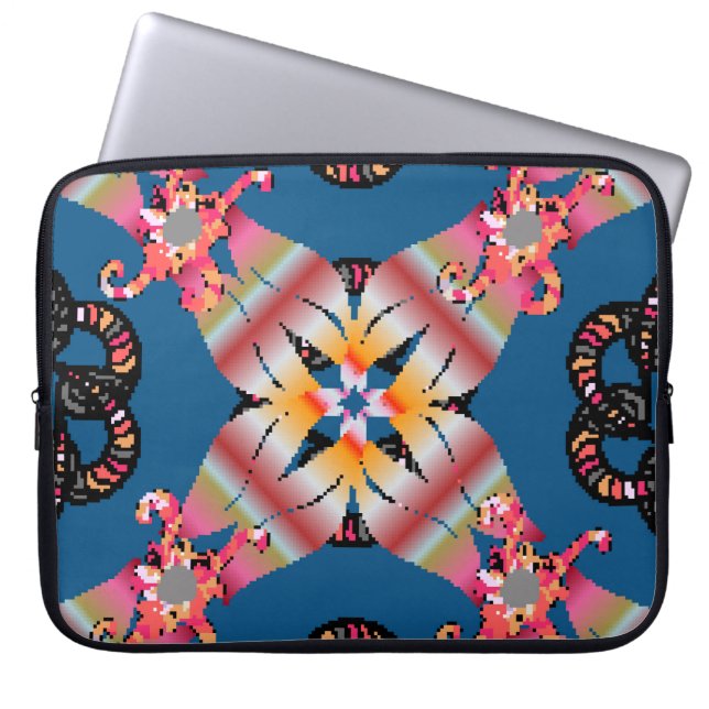 Capa Para Notebook Mandala colorido sobre fundo amarelo. Convite (Frente)