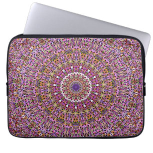 Capa Para Notebook Mandala espiritual colorida do jardim