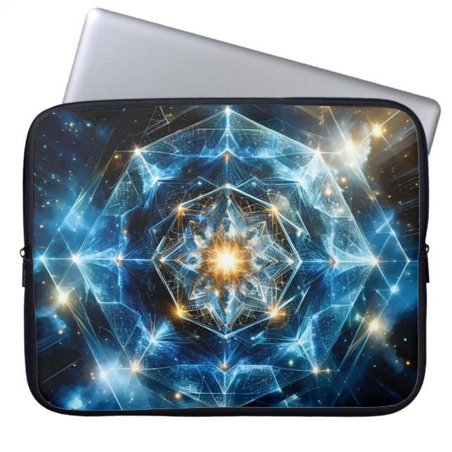 Capa Para Notebook Mandala Estrela Universo Geométrico Cósmico Abstra (Frente)