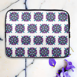 Capa Para Notebook Mandala Mística Roxo e Negra<br><div class="desc">Bonito e colorida arte desenhada à mão de mandala preta e roxa.</div>