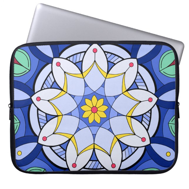 Capa Para Notebook Mandala Pattern 01 Eletrônicos Bag (Frente)