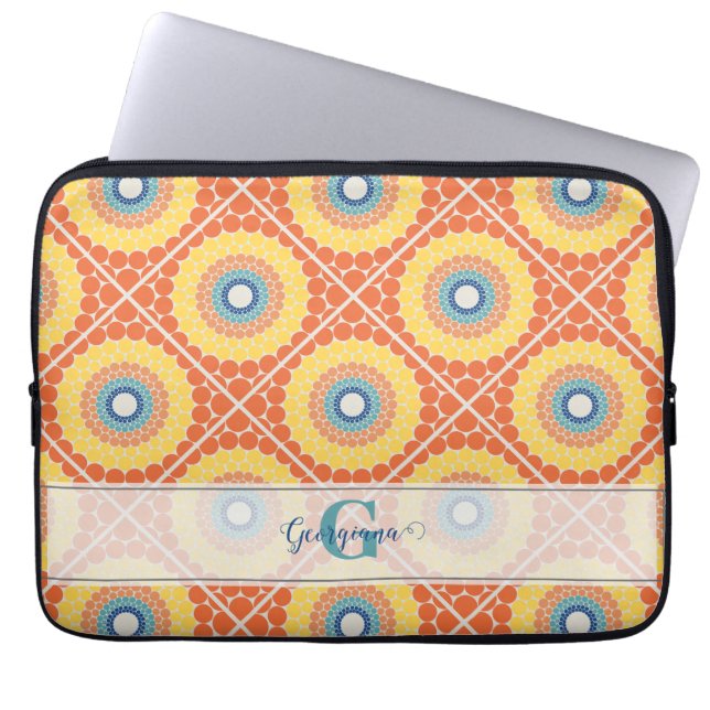 Capa Para Notebook Mandala Radiante de Verão Egeu Personalizado (Frente)