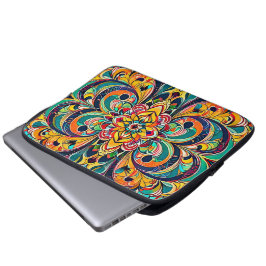 Capa Para Notebook Mandala Sinfonia de Cores – Floral Psicodélico Ous