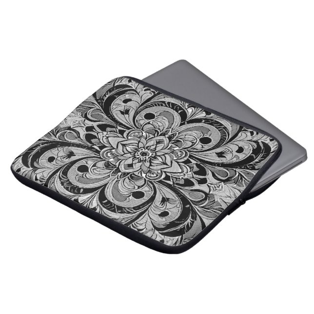 Capa Para Notebook Mandala Sinfonia de Cores – Floral Psicodélico Ous (Frente Topo)