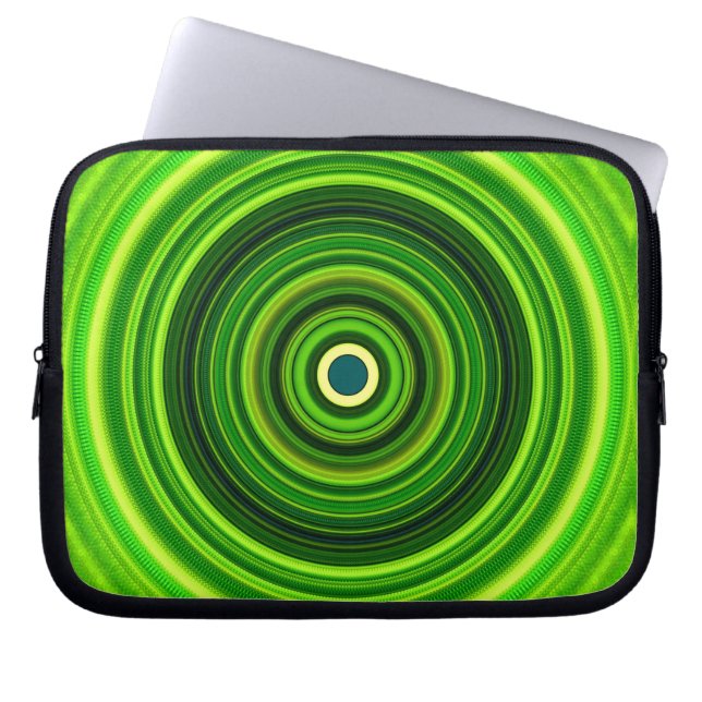 Capa Para Notebook Mandala Verde Geométrico- 25436 (Frente)