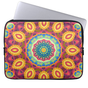 Capa Para Notebook Mandalas Florais Abstratos Coloridos e Brilhantes