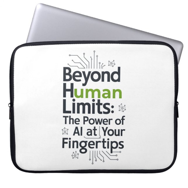 Capa Para Notebook Manga de Evolução de IA – Poder Tech Além do Human (Frente)