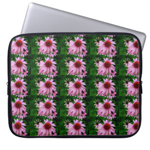 Capa Para Notebook manga de flor de echinacea rosa