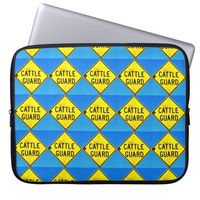 Capa Para Notebook manga de guarda de gado de diamantes amarelos azui (Frente)
