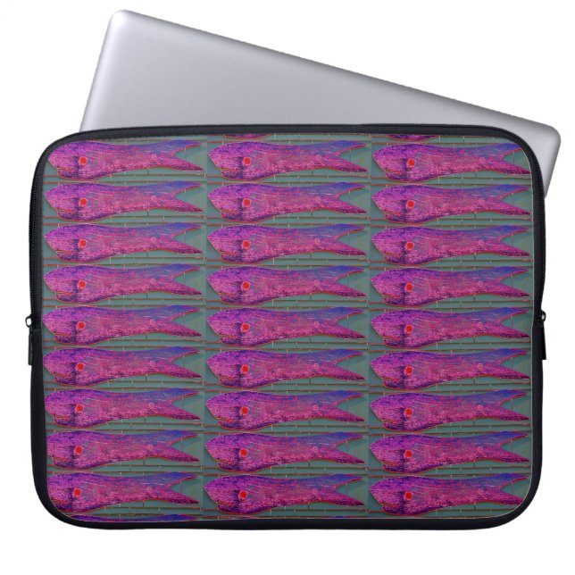 Capa Para Notebook manga de peixe púrpura (Frente)