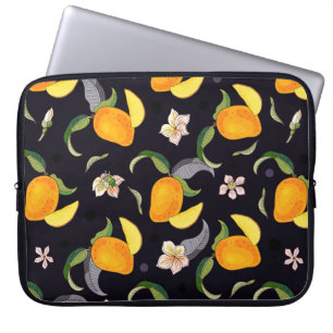 Capa Para Notebook Mango. Padrão sem costura com trópico amarelo e