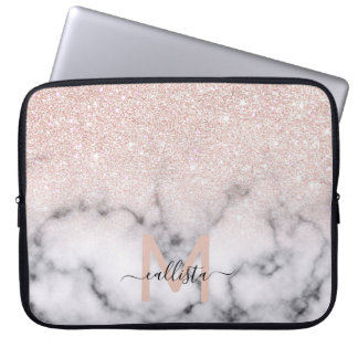 Capa Para Notebook Mânre de Mármore Dourado brilhante Rosa