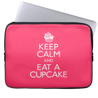 Capa Para Notebook Mantenha a calma e coma um cupcake