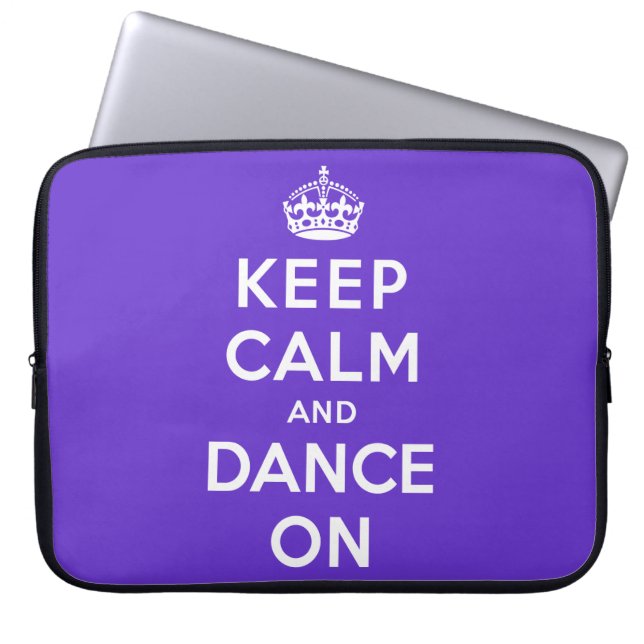 Capa Para Notebook Mantenha a calma e dance sobre (Frente)