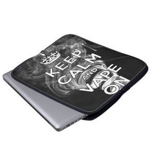 Capa Para Notebook Mantenha a calma e o Vape sobre