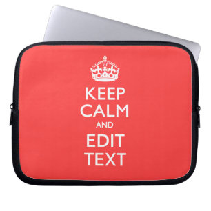 Capa Para Notebook Mantenha o CALM personalizado e o seu texto em Cor