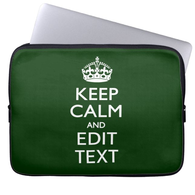 Capa Para Notebook Mantenha-Se Calmo E O Texto Da Floresta Verde (Frente)