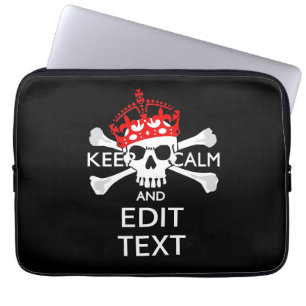 Capa Para Notebook Mantenha Seu Texto Calmo, Crossbones Crânio