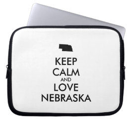 Capa Para Notebook MANTER CALMA E AMAR NEBRASKA personalizáveis