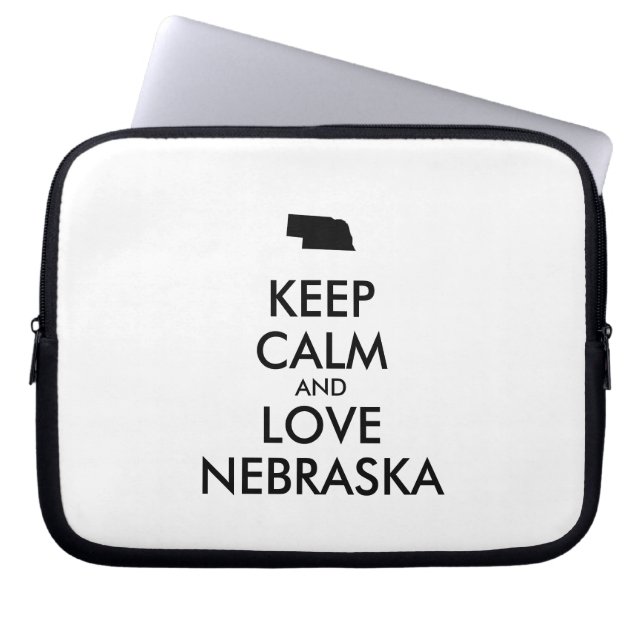 Capa Para Notebook MANTER CALMA E AMAR NEBRASKA personalizáveis (Frente)