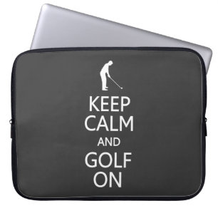 Capa Para Notebook Manter Calma e Golfe na bolsa de laptop de cores p