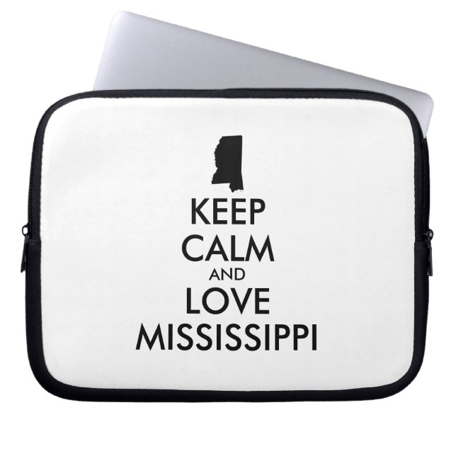 Capa Para Notebook MANTER CALMO E AMAR MISSISSIPPI personalizável (Frente)