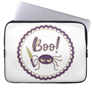 Capa Para Notebook Mão de faca com aranha Dia de as Bruxas engraçado