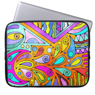 Capa Para Notebook Mão Desenhada Por EDDArt - Blah Blah Blah 1