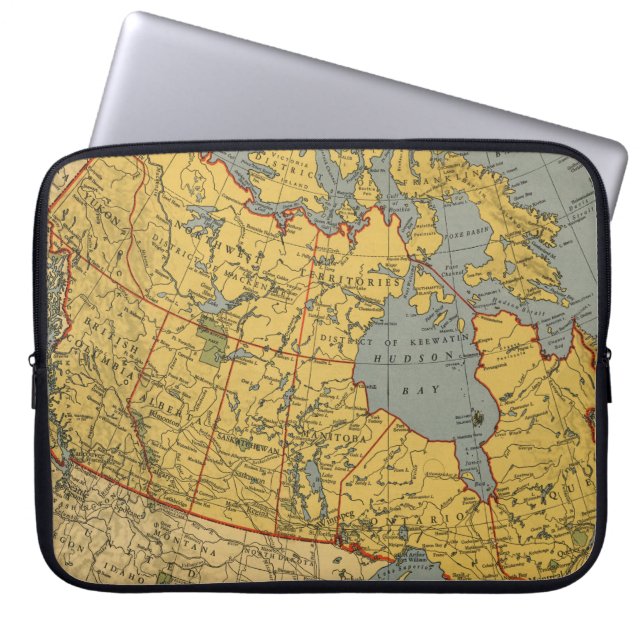 Capa Para Notebook Mapa antigo do Canadá (Frente)
